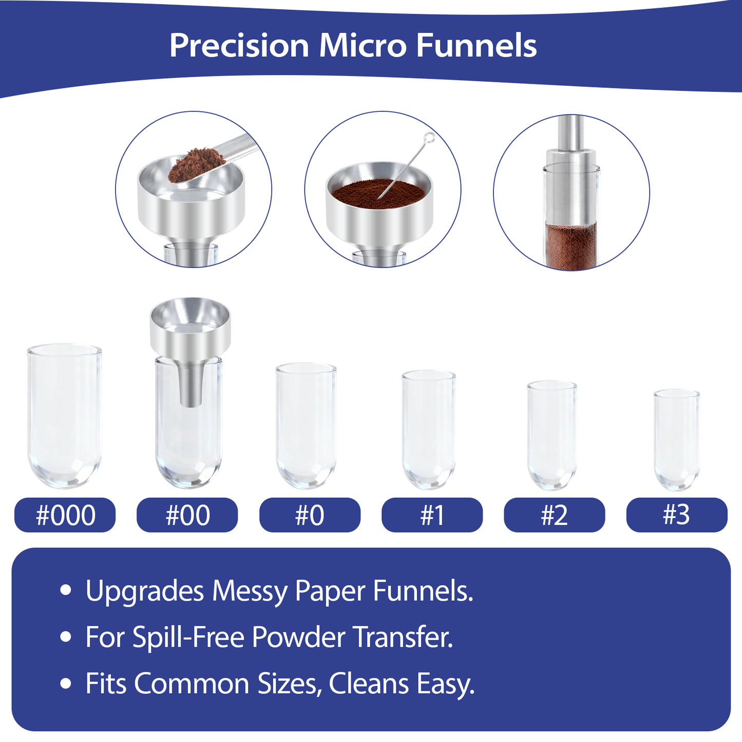 Apxton Capsule Filling Kit with Micro Funnels, Capsules Filling Kit for DIY Capsule Filling, Home & Lab Tools with Medicine Spoon, Lab Scoops, Powder Tamper, Capsules Holder, Size 000 00 0 1 2 3