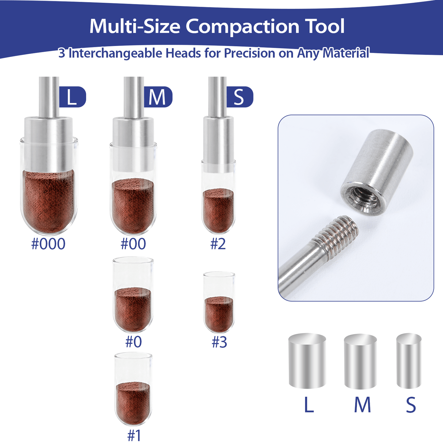 Apxton Capsule Filling Kit with Micro Funnels, Capsules Filling Kit for DIY Capsule Filling, Home & Lab Tools with Medicine Spoon, Lab Scoops, Powder Tamper, Capsules Holder, Size 000 00 0 1 2 3