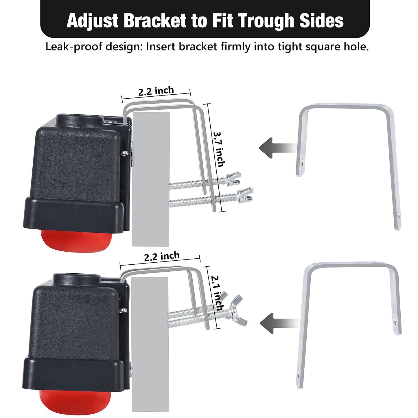 Apxton Water Trough Float Valve for Livestock & Stock Tank | Stock Tank Float Valve, Water Tank Float Valve, Automatic Horse Waterer with Bracket, Screws, Sealing Tape, No Hose Adapter