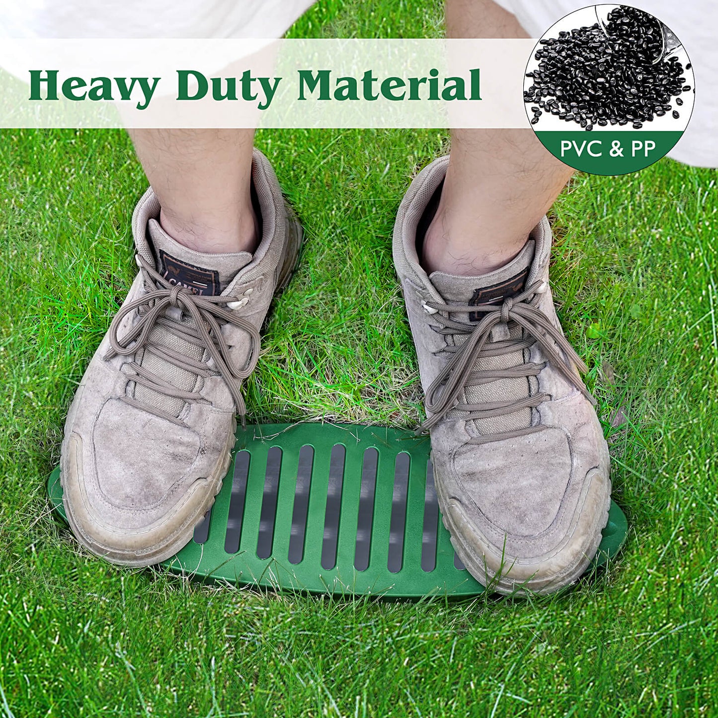 Apxton 4 Inch Green Angled Drainage Grate for Yard Drain, Drain Grate for Yard Drainage Systems, Yard Drain Emitter for Gutter Downspout Extensions, Lawn Slope Drainage Pipe Emitter for Ditch