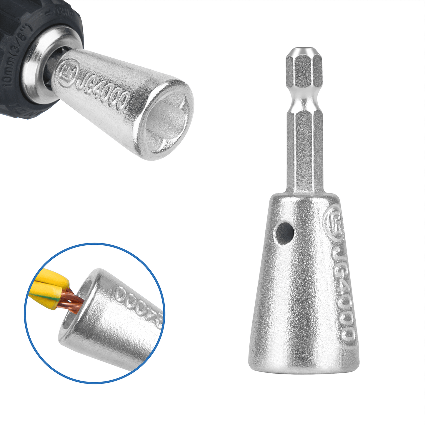 Apxton Wire Twister Tool for Drill, Wire Twisting Tool for Drill, Drill Wire Twister for Electricians, Electrical Wire Nut Twister for Drill (AWG)