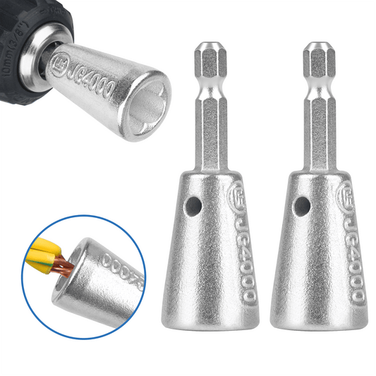 2PCS Apxton Wire Twister Tool for Drill, Wire Twisting Tool for Drill, Drill Wire Twister for Electricians, Electrical Wire Nut Twister for Drill (AWG)